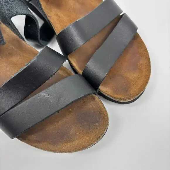 Naot Kayla Sandals 38 / 7 Leather Strappy Slingback Wedge Comfort Beach Coastal - Picture 6 of 10